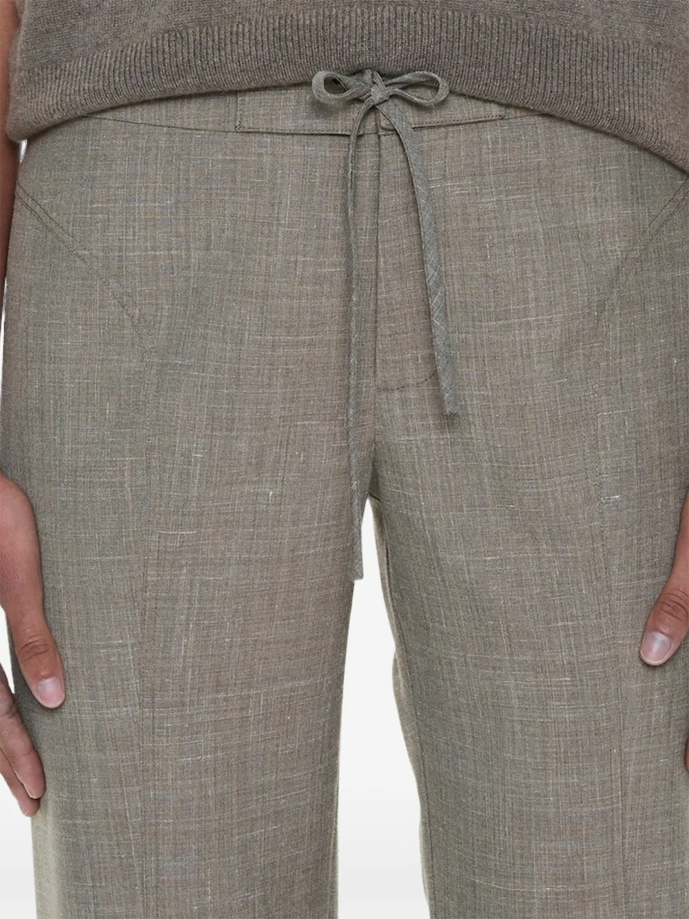 Christopher Esber Banyan broek met gestrikte taille en vlakken Bruin