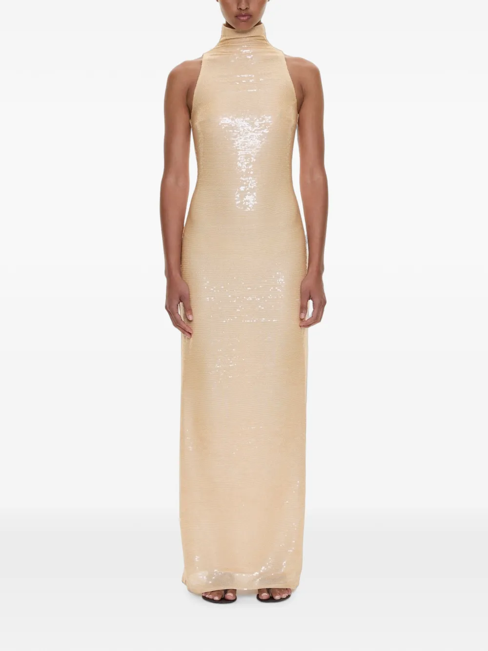 Christopher Esber robe longue Opaline à sequins - Jaune Christopher Esber robe longue Opaline à sequins - Jaune