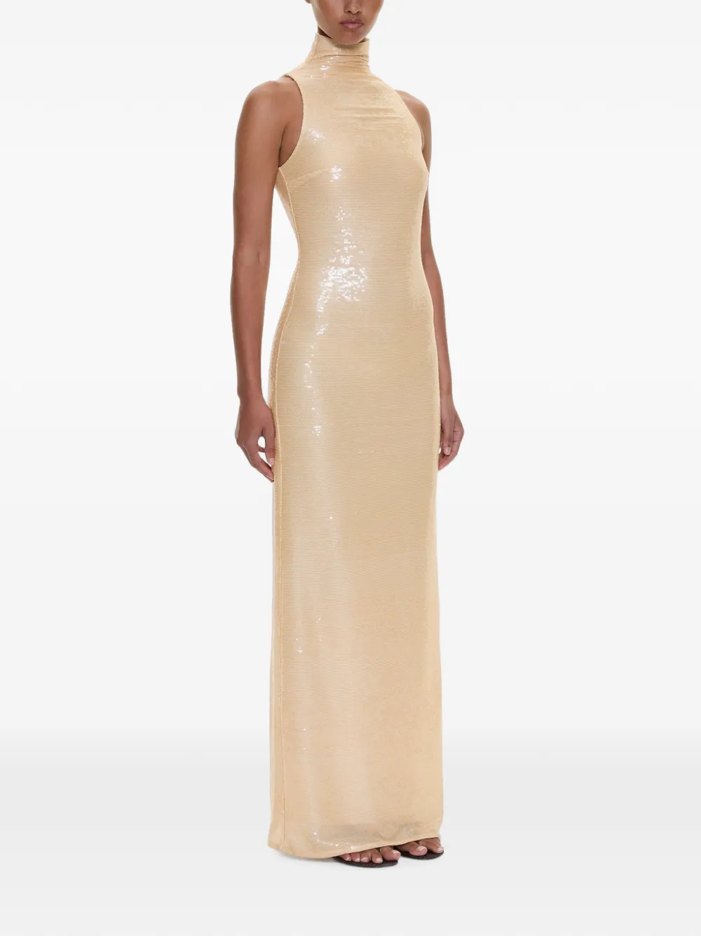 Christopher Esber Opaline maxi-dress verfraaid met pailletten Geel