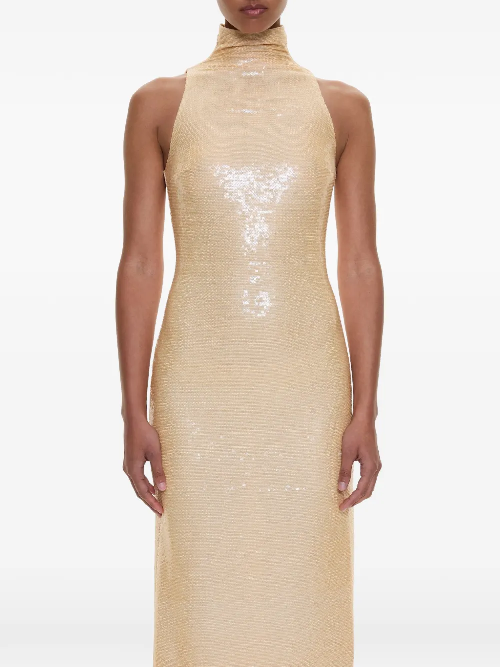 Christopher Esber Opaline maxi-dress verfraaid met pailletten Geel