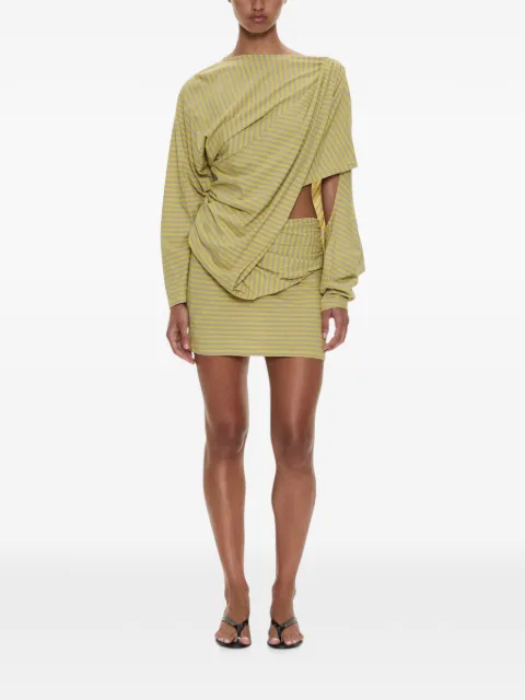 Christopher Esber Aiba draped striped mini dress