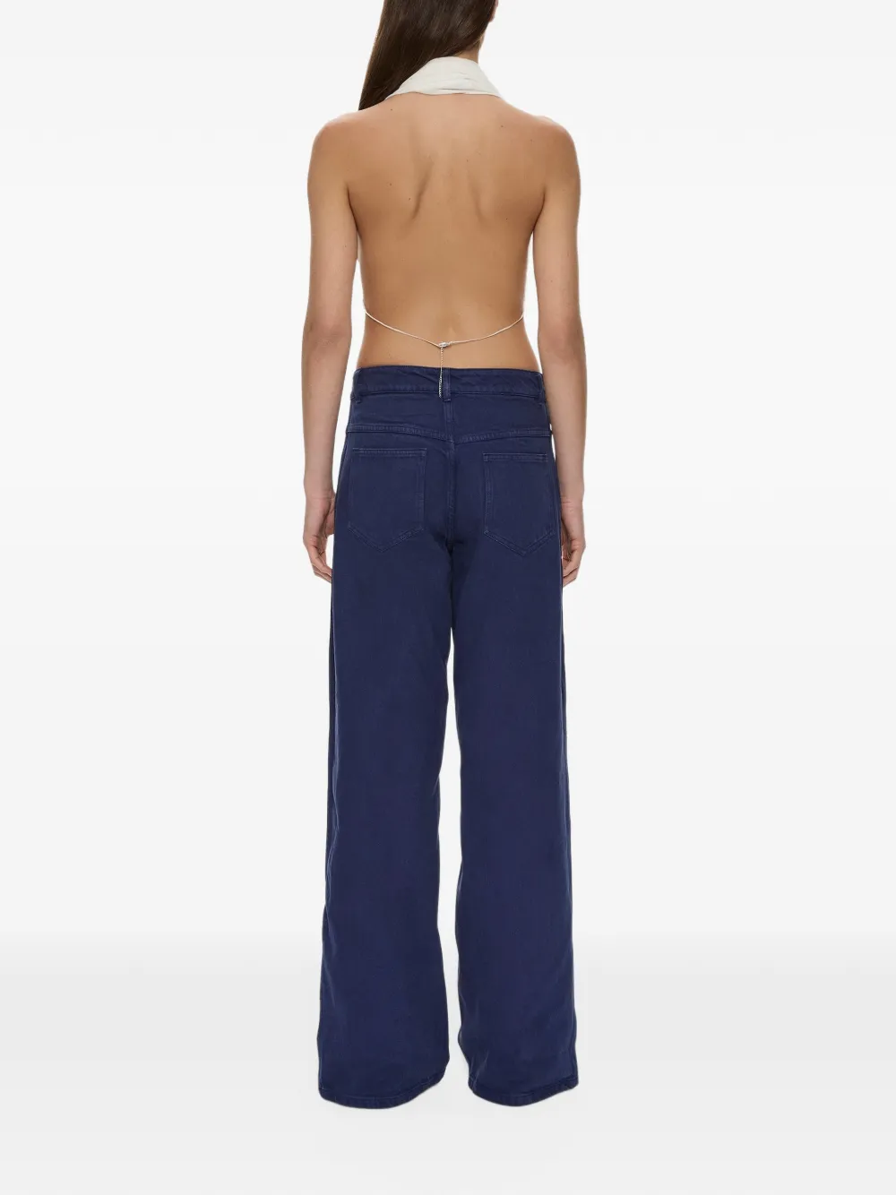 Christopher Esber Zijden top in sjaalstijl Wit