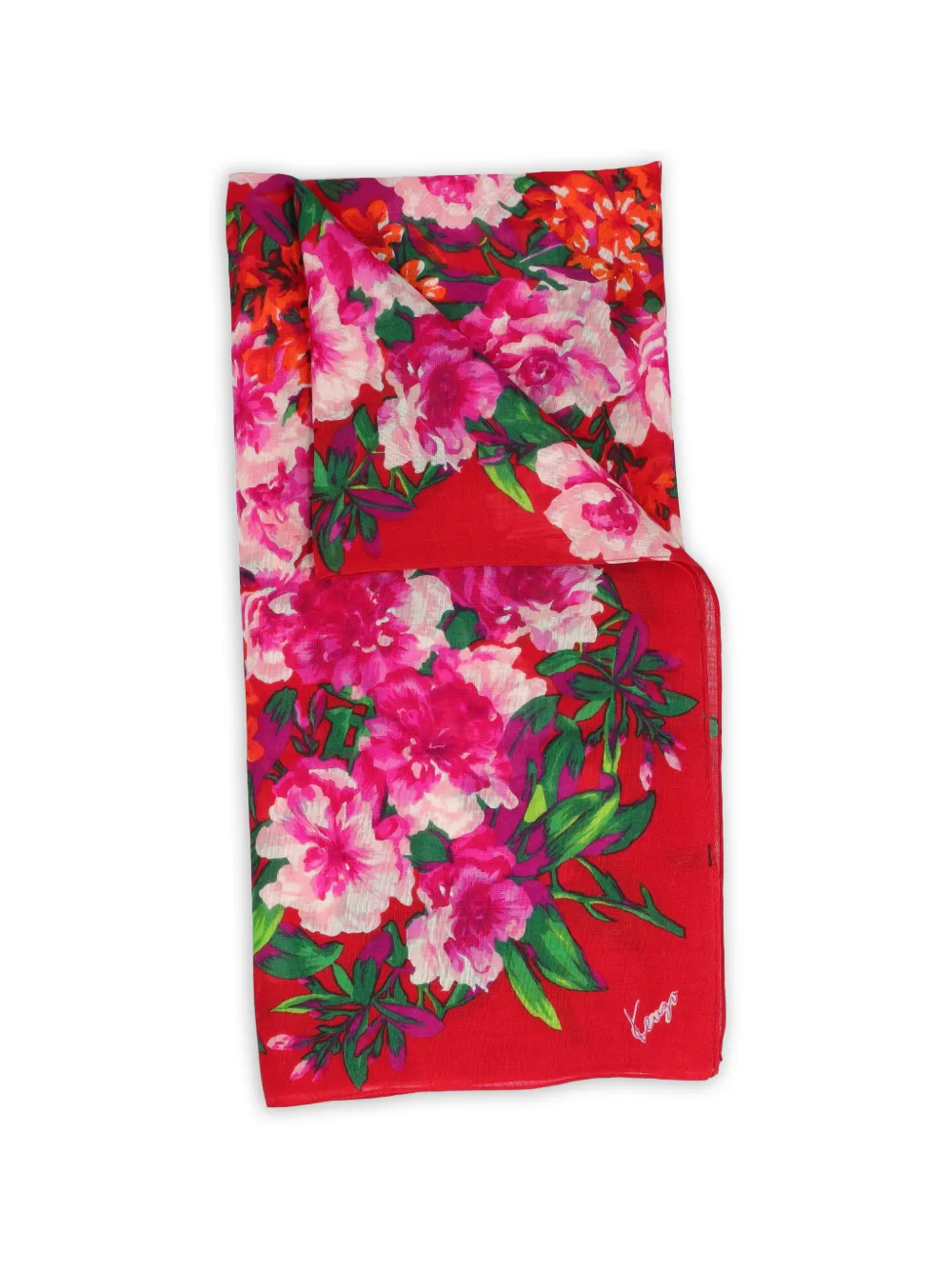 Kenzo Pre-Owned floral-print scarf - Rosso