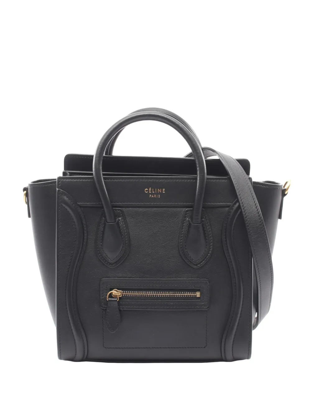 Celine Pre-Owned Borsa a mano CELINE Luggage Nano Shopper 2WAY 2010-2026 - Nero