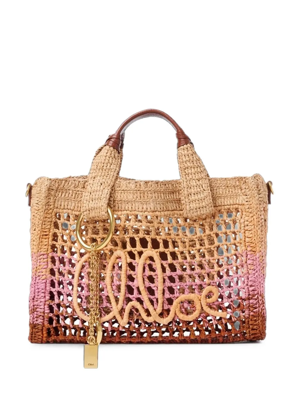 Chloé small Summer Banana logo-patch tote bag