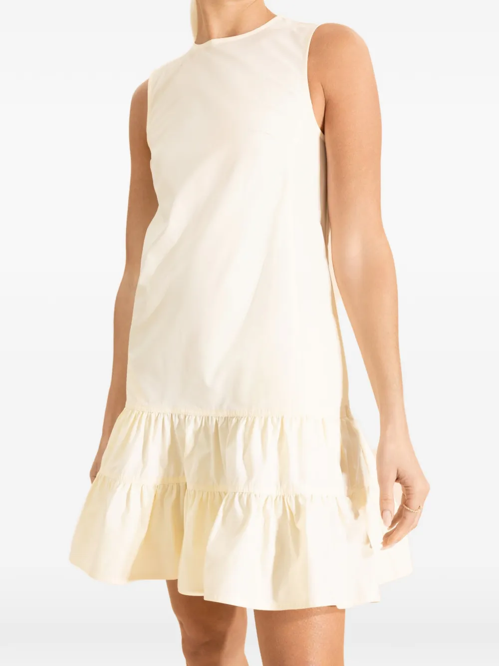 Ulla Johnson Cecily mini-jurk met ruches Beige