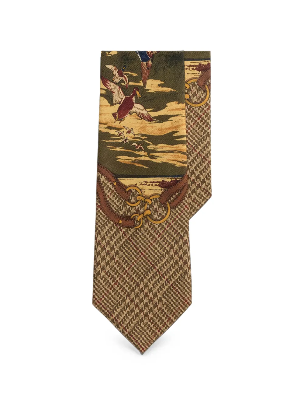 Polo Ralph Lauren Graduate duck-print silk tie - Toni neutri