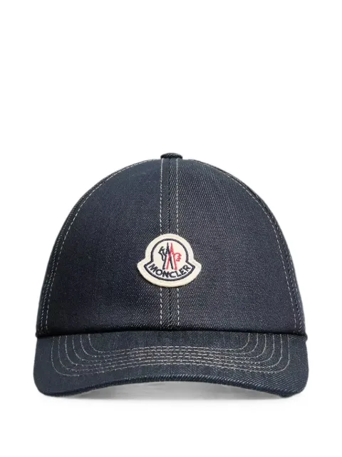 Moncler denim logo-patch baseball cap