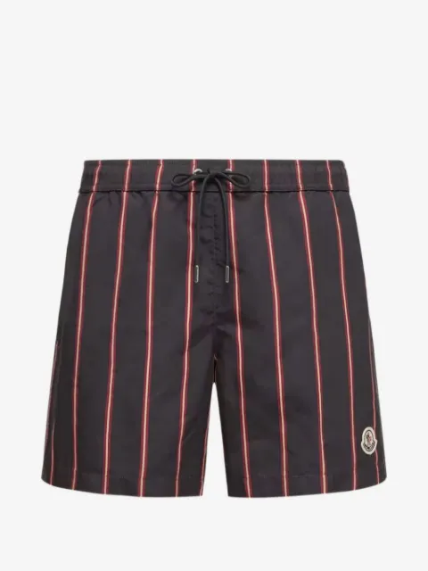 Moncler short de bain à design rayé