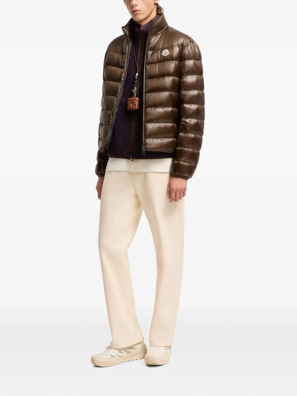 Moncler Sergesta opvouwbaar donsjack Bruin