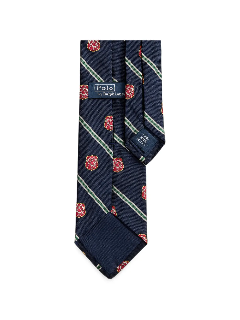 Polo Ralph Lauren Repp Club zijden stropdas Blauw