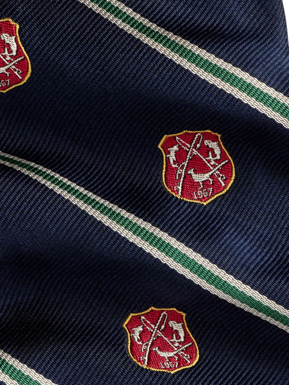 Polo Ralph Lauren Repp Club zijden stropdas Blauw