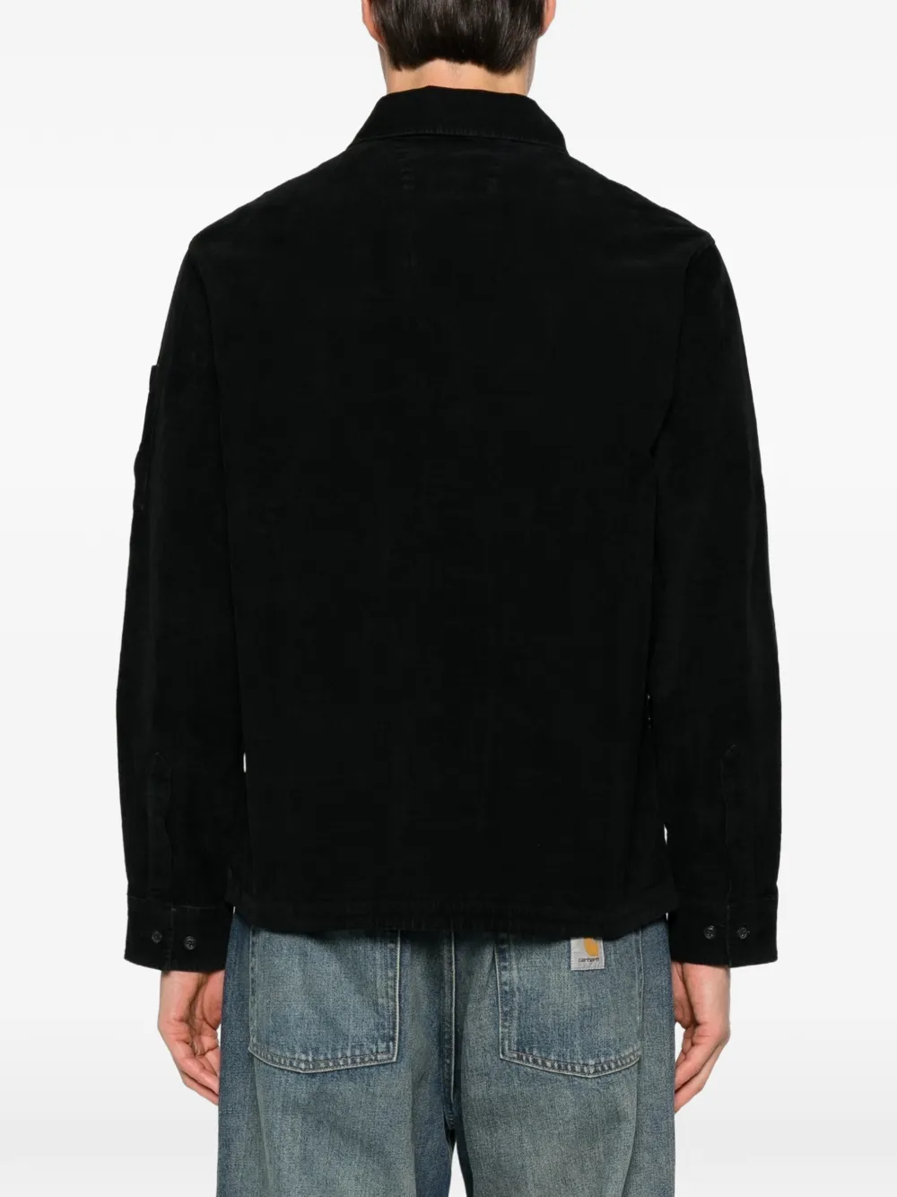 C.P. Company Ribfluwelen shirtjack met Lens-detail Zwart