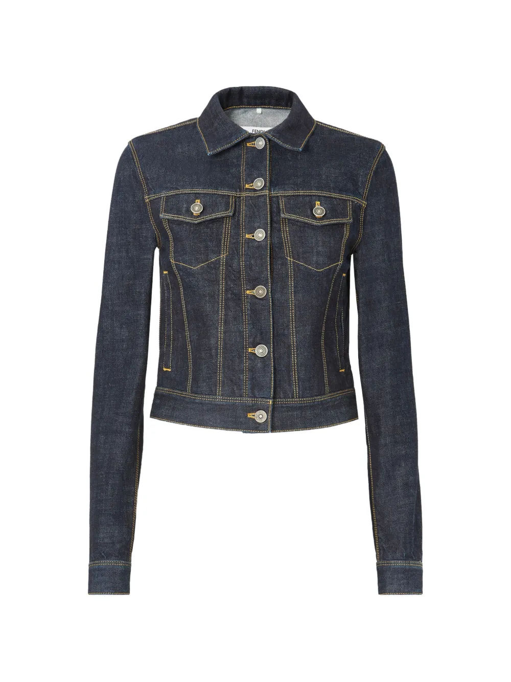 FENDI logo-patch denim jacket
