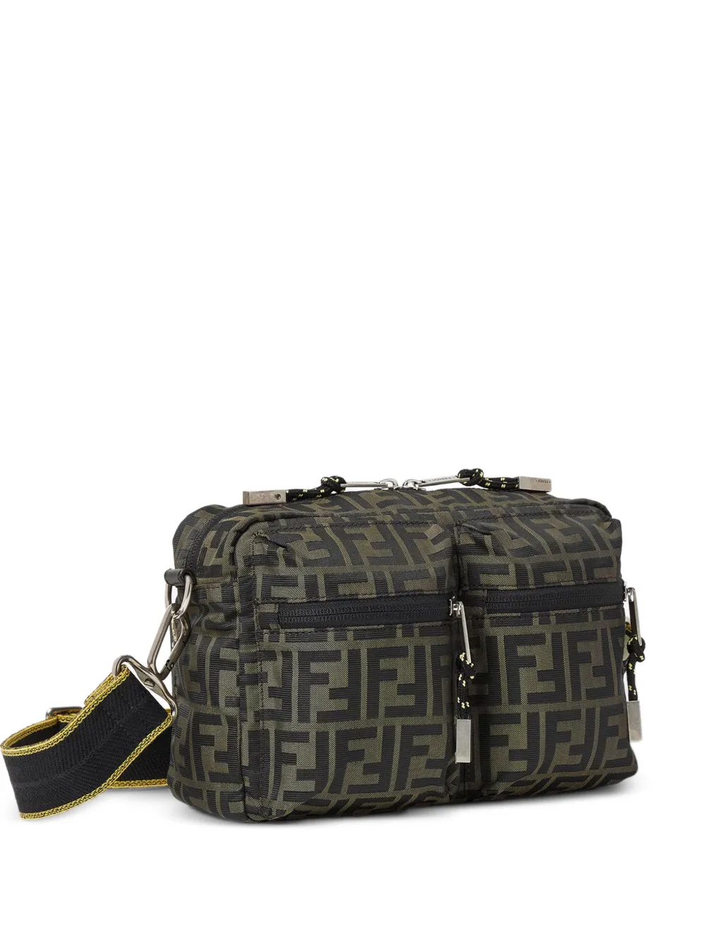 FENDI Camera Case Superlight FF Zucca stoffen tas Bruin