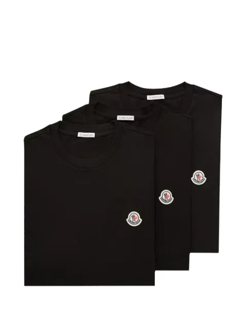 Moncler logo-patch cotton T-shirt (set of three)