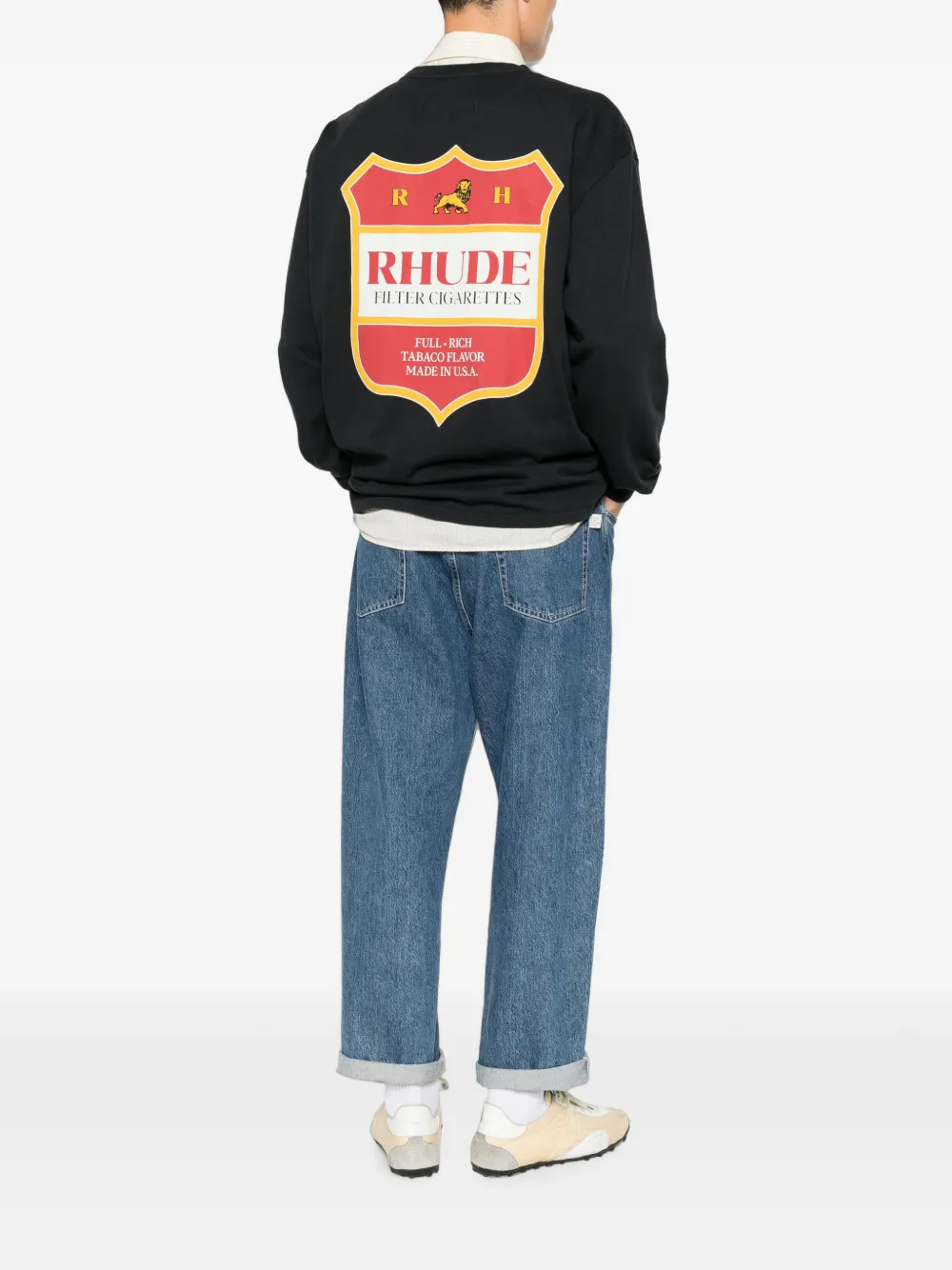 RHUDE T-shirt met print Zwart