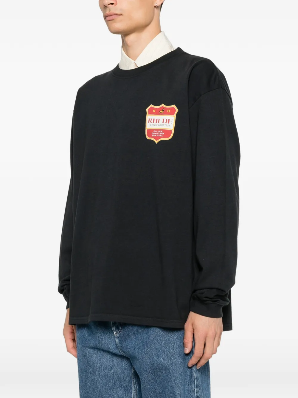 RHUDE T-shirt met print Zwart