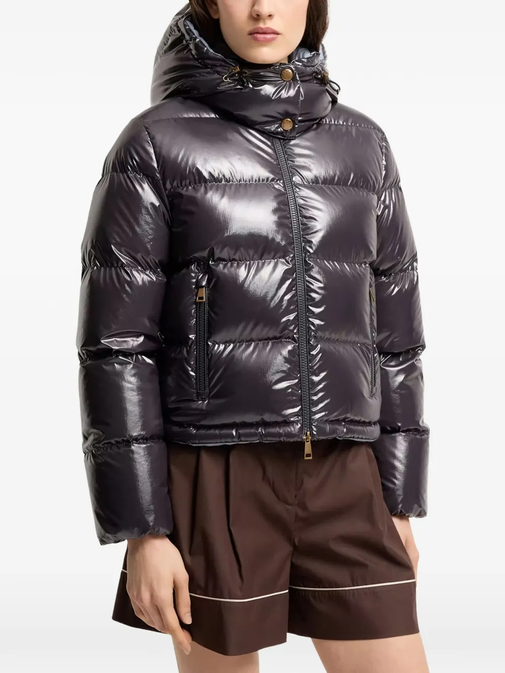 Moncler Niveole gewatteerd donsjack Grijs