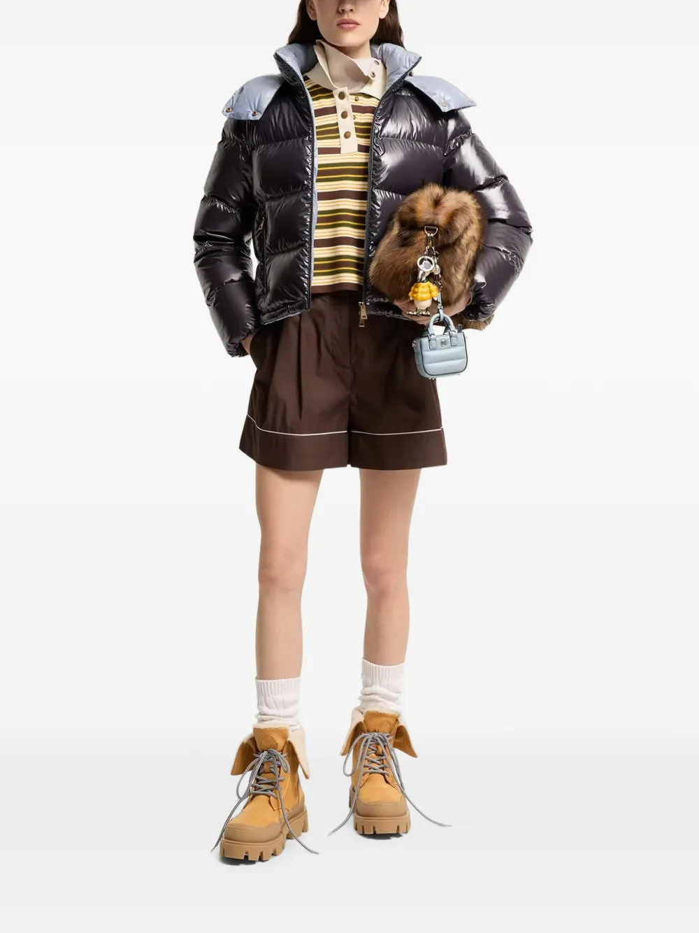 Moncler Niveole gewatteerd donsjack Grijs