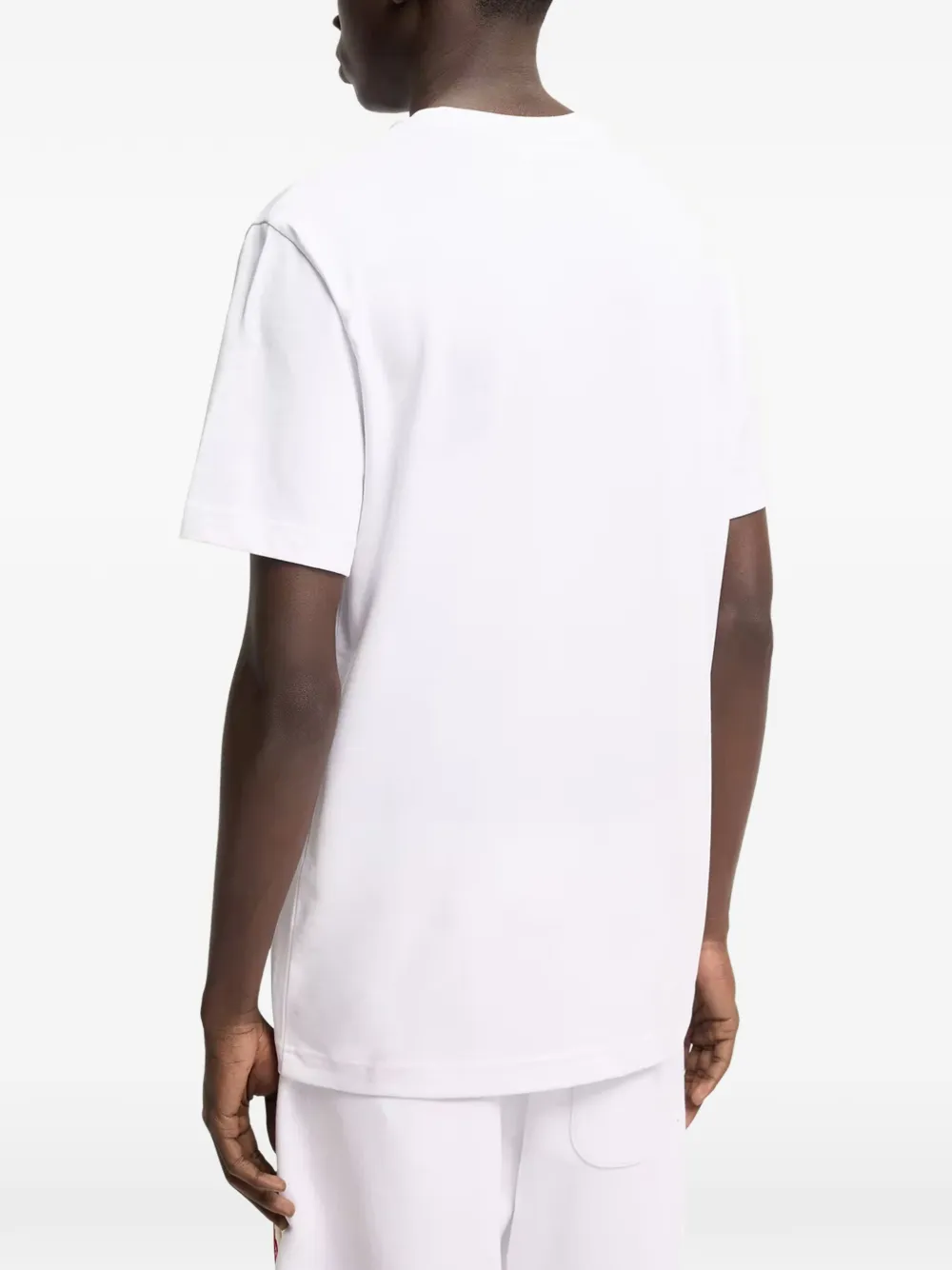 Moncler Jersey T-shirt met logo-patch Wit