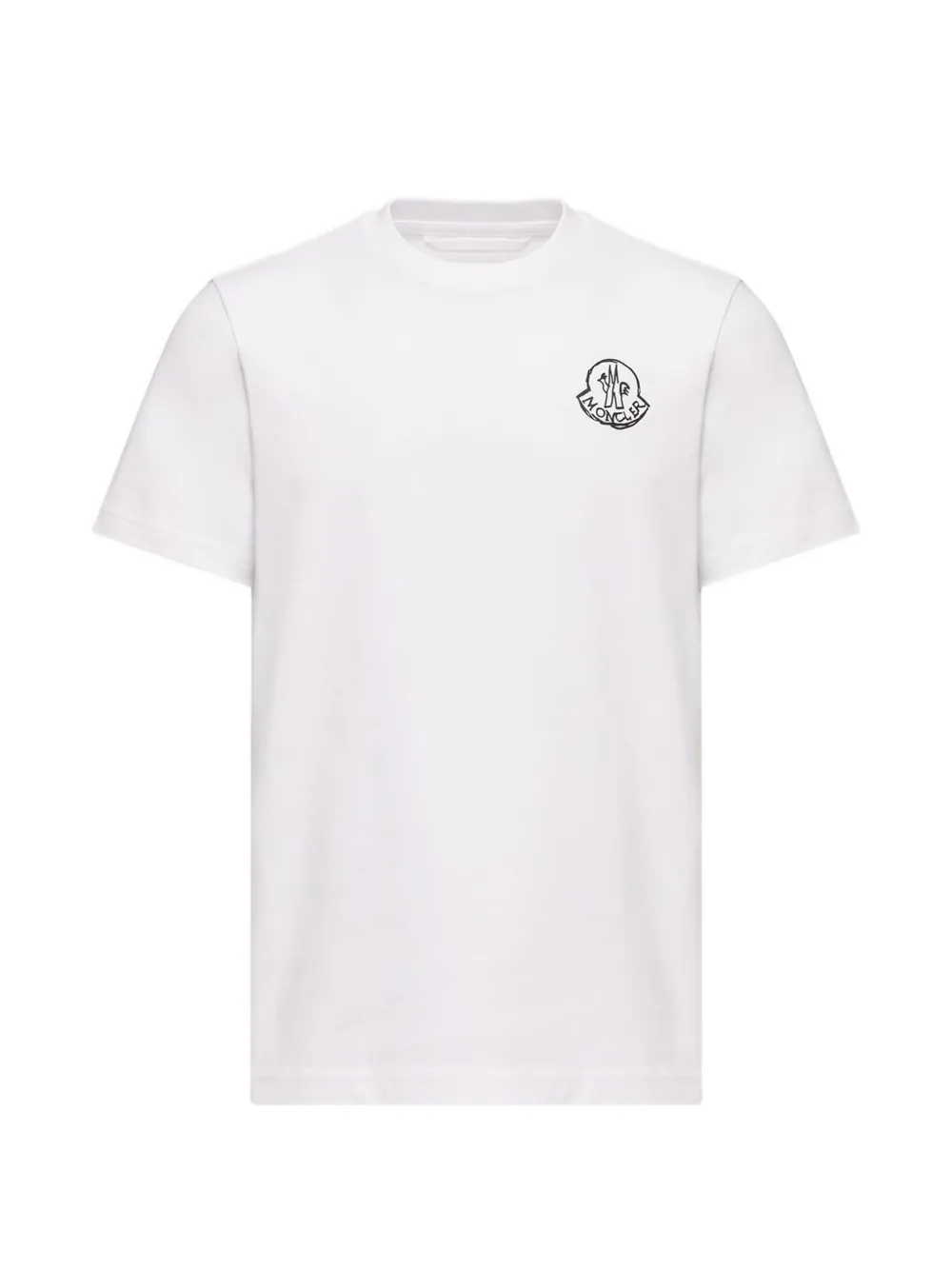 Moncler Jersey T-shirt met logo-patch Wit