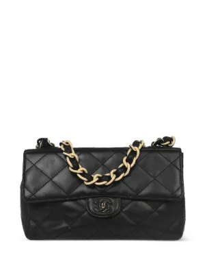 CHANEL Pre-Owned ココ エナメルレザーショルダーバッグ M | ブルー