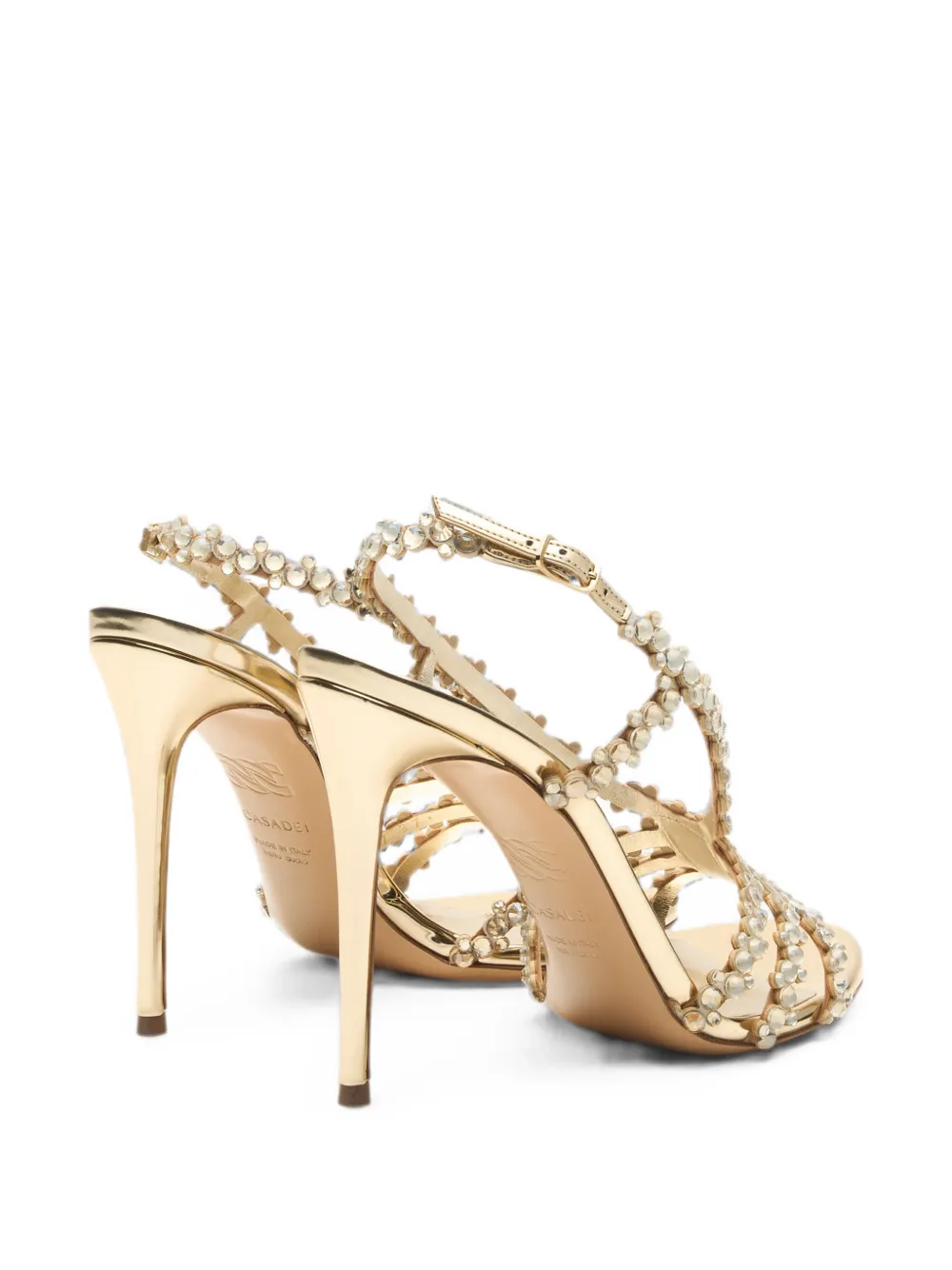 Casadei Julia C-Love crystal-embellished sandals Goud