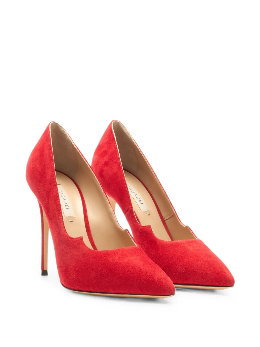 Casadei Cats suede pumps Rood