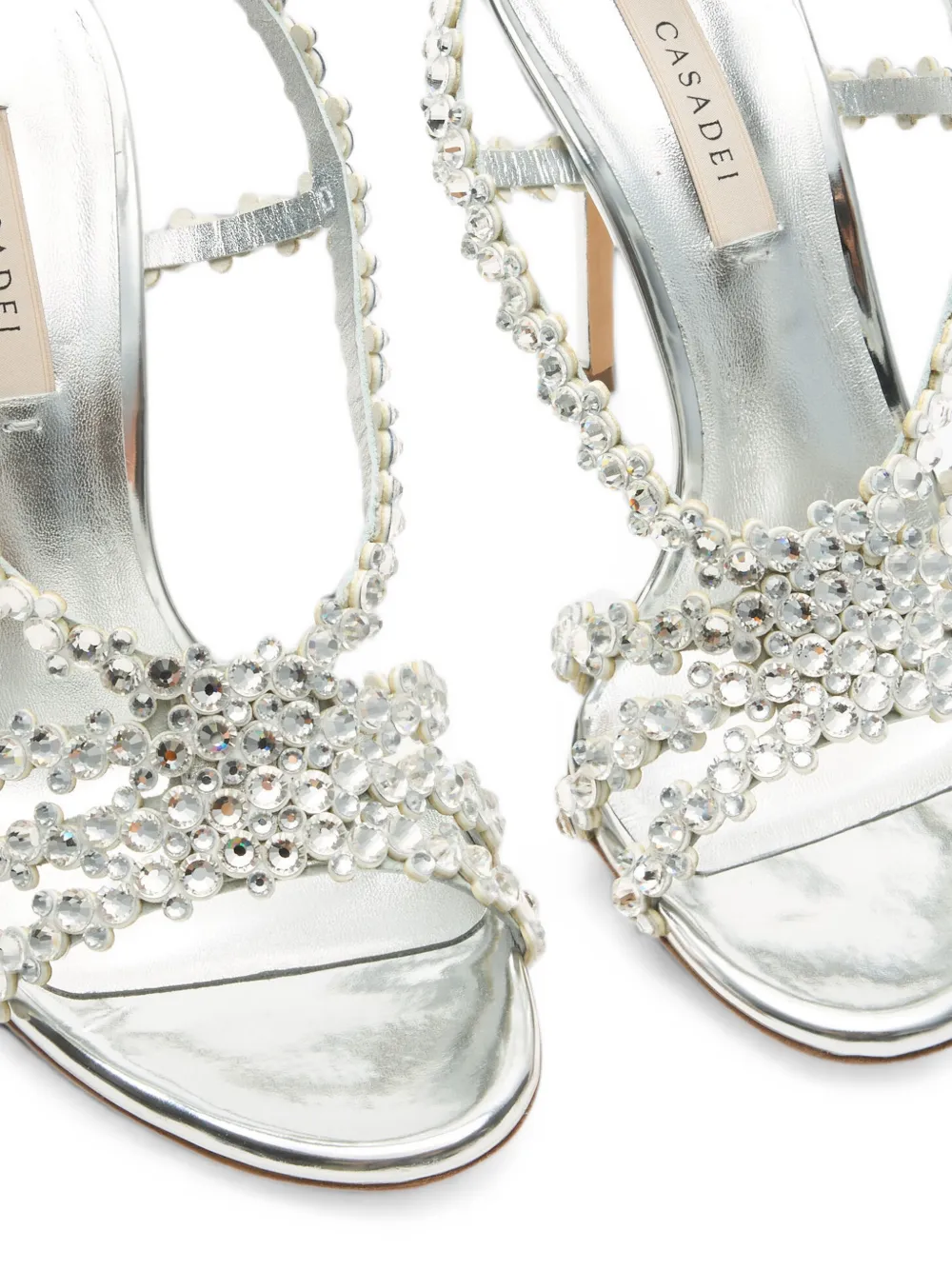 Casadei Julia C-Love crystal-embellished sandals Zilver