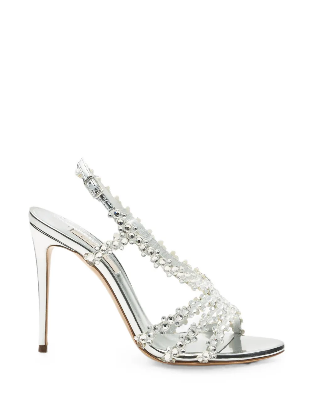 Casadei Julia C-Love crystal-embellished sandals Zilver