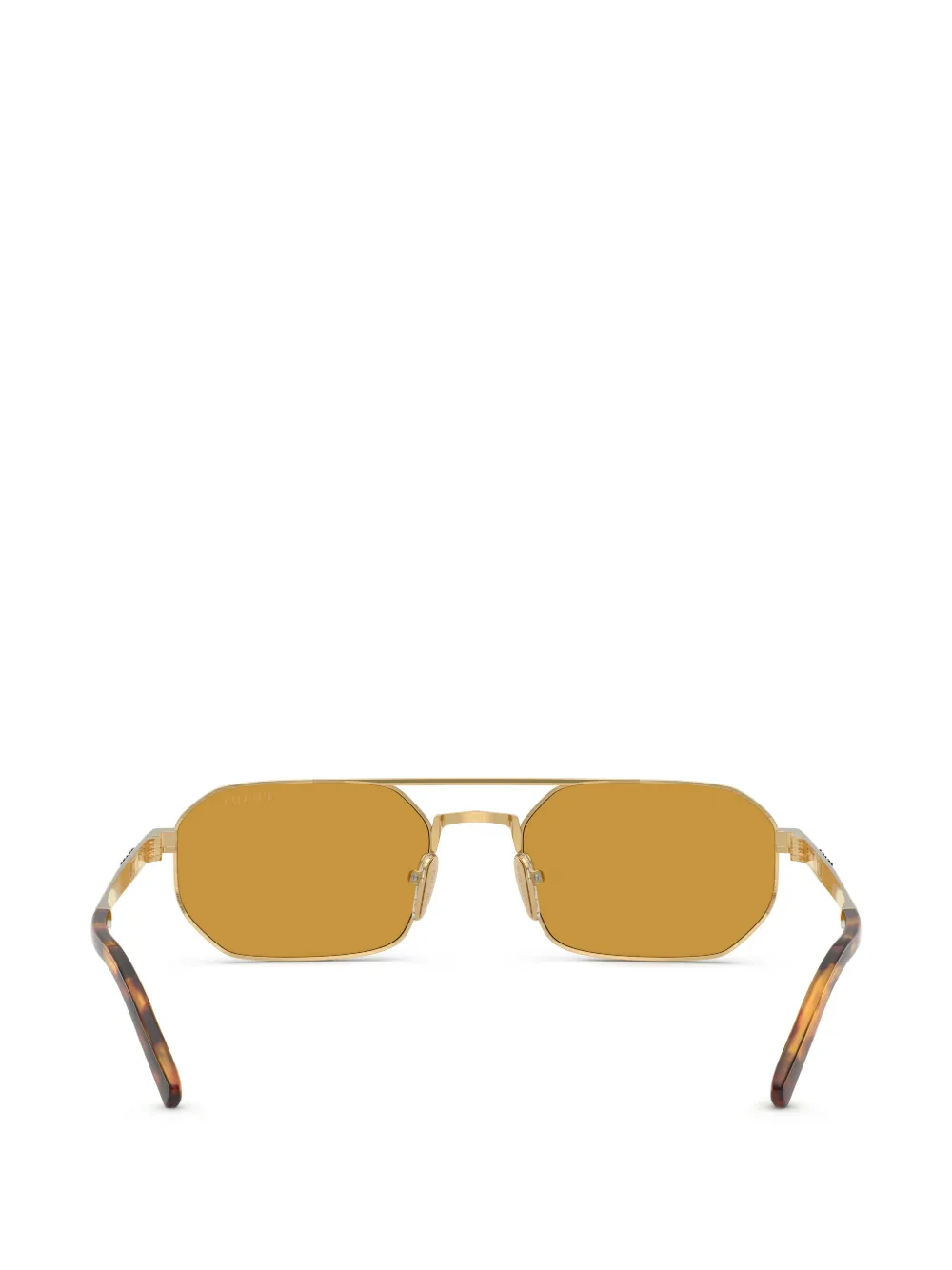 Prada Eyewear Zonnebril met geometrisch montuur Goud