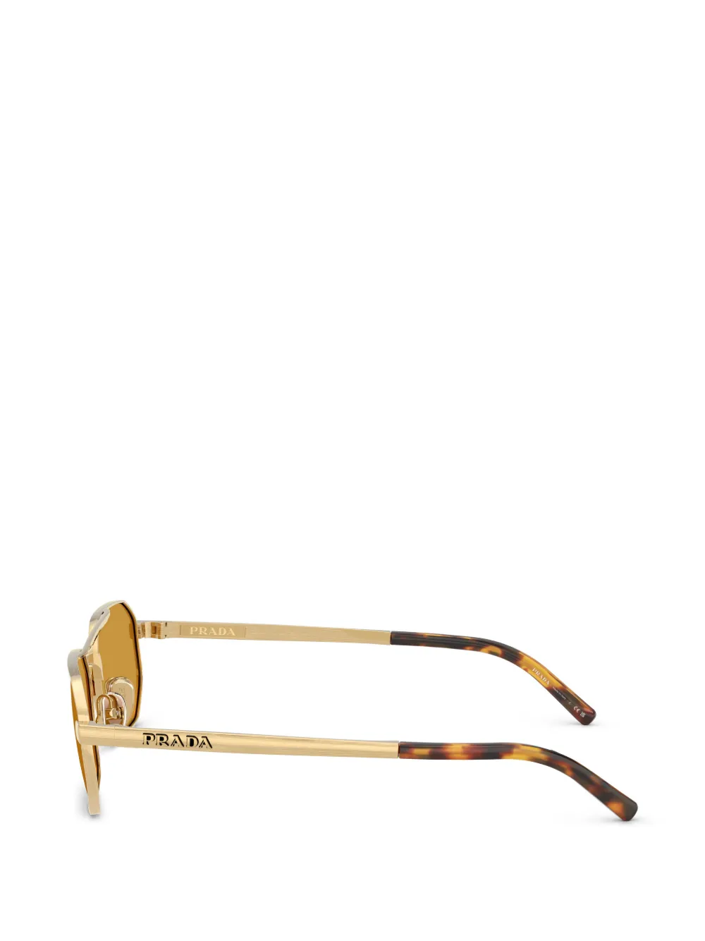 Prada Eyewear Zonnebril met geometrisch montuur Goud