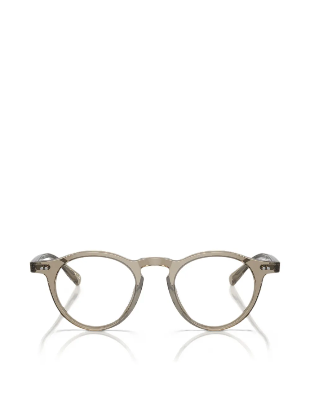 Oliver Peoples round-frame glasses - Nude