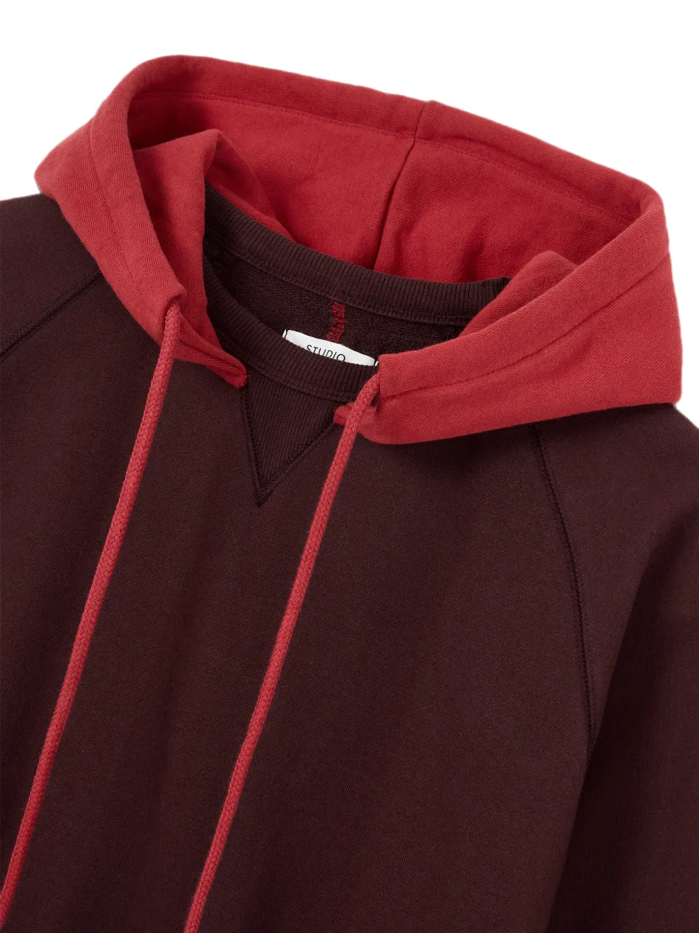 TOMBOY Hoodie met contrasterende capuchon en raglan mouwen Bruin