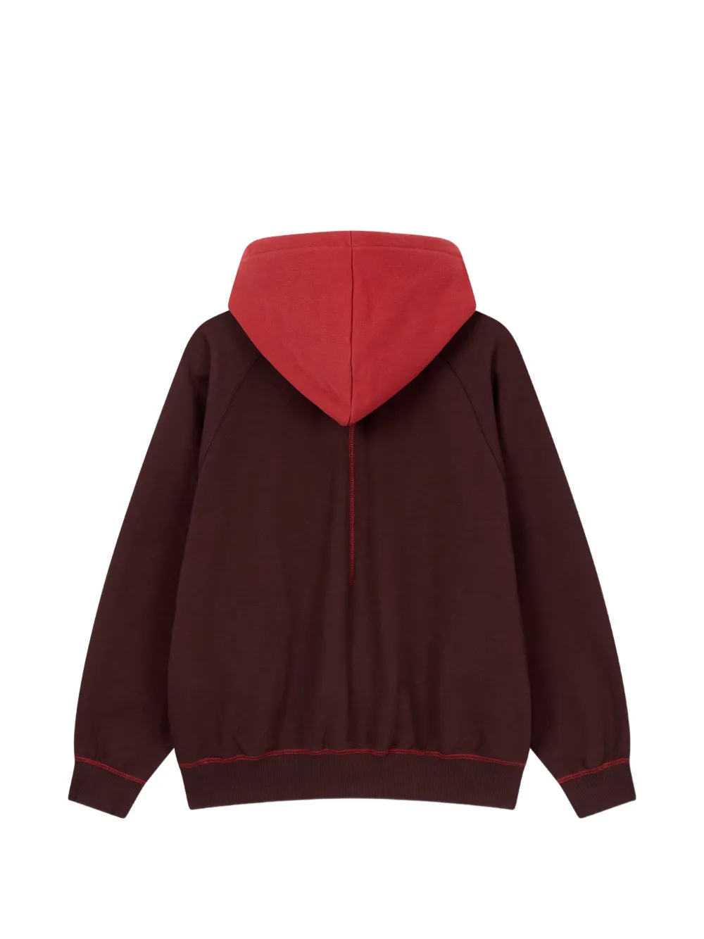 TOMBOY Hoodie met contrasterende capuchon en raglan mouwen Bruin