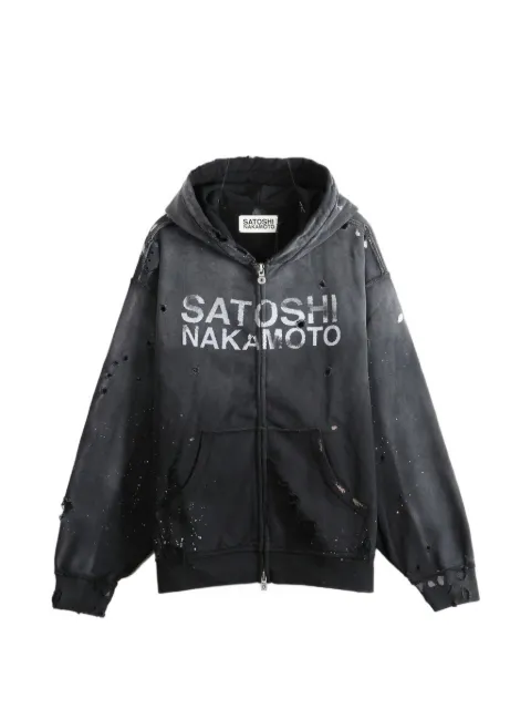 SATOSHI NAKAMOTO sudadera con capucha y logo