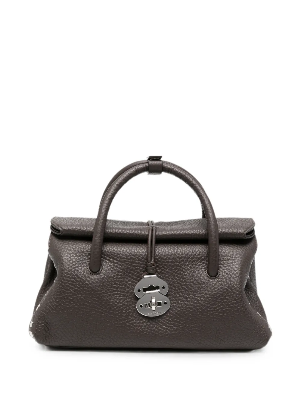Zanellato small Dotta Centauro pebble-grain tote bag - Marrone