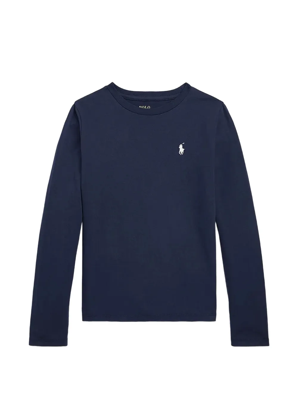 POLO RALPH LAUREN KIDS T-shirt a maniche lunghe con logo ricamato - Blu