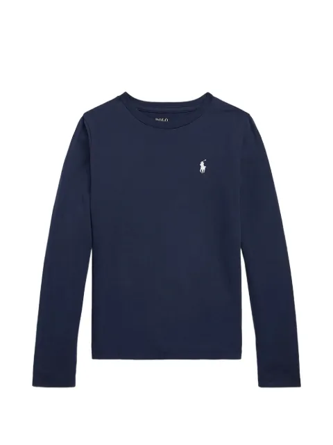 POLO RALPH LAUREN KIDS logo-embroidered long-sleeves T-shirt