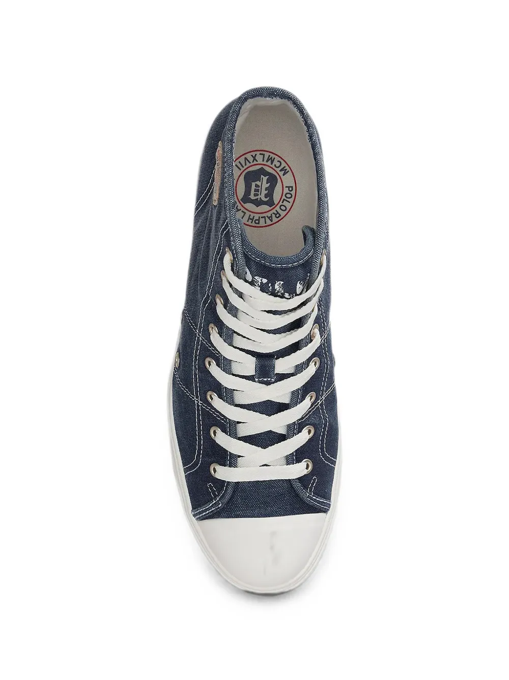 Polo Ralph Lauren Ayers high-top canvas sneakers Blauw