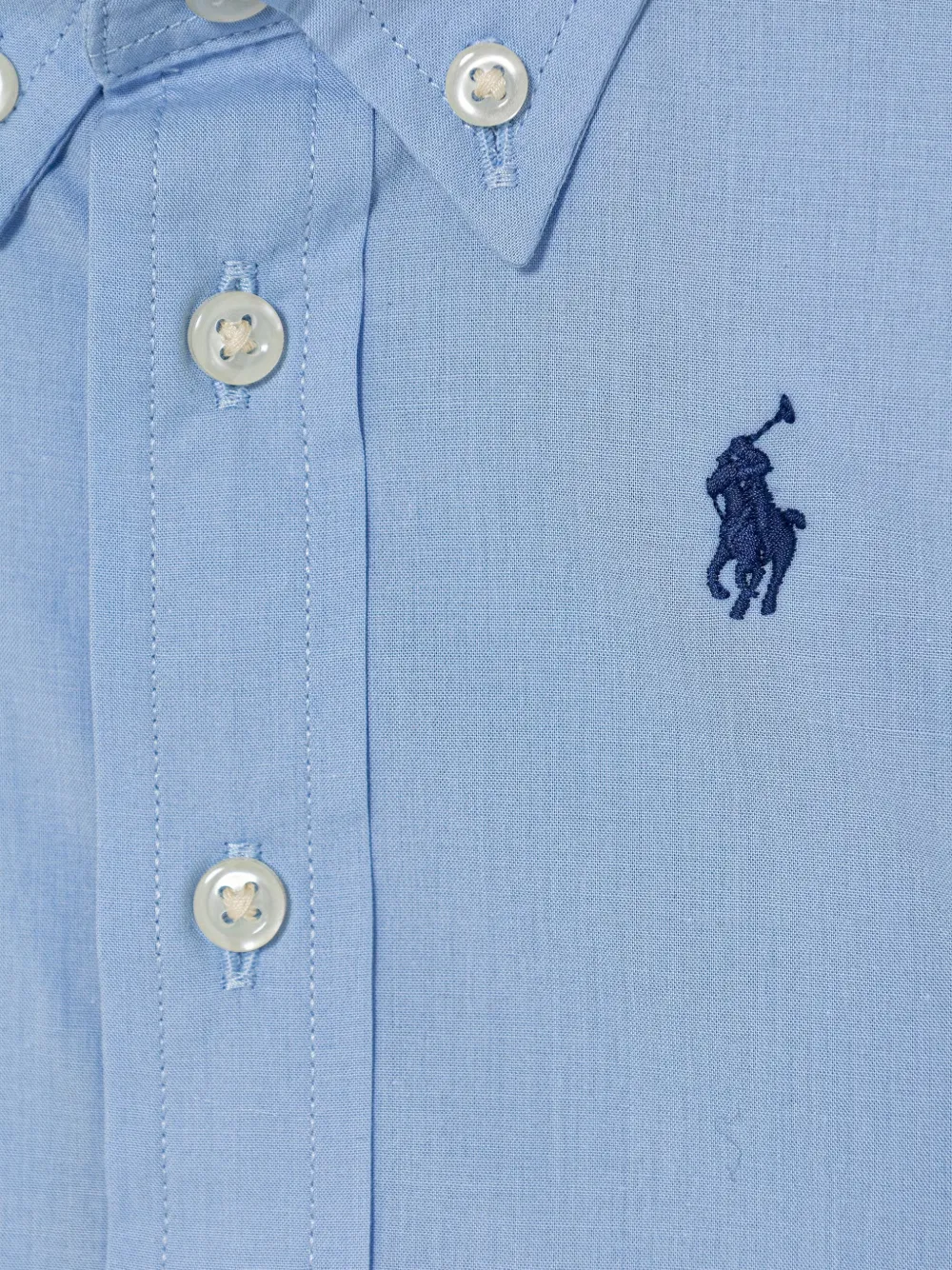 POLO RALPH LAUREN KIDS Pony-motif button-down shirt Blauw