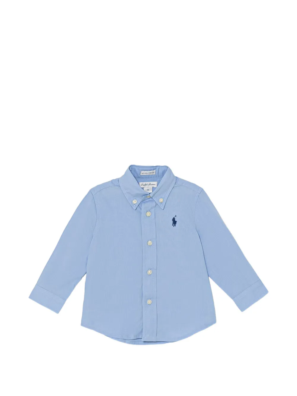 POLO RALPH LAUREN KIDS Pony-motif button-down shirt Blauw