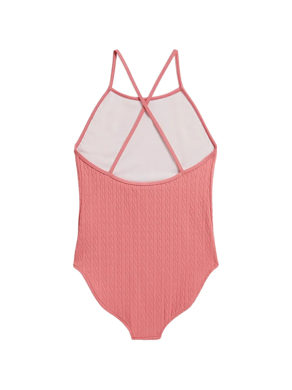 POLO RALPH LAUREN KIDS Kabelgebreide badpak met jacquard Roze