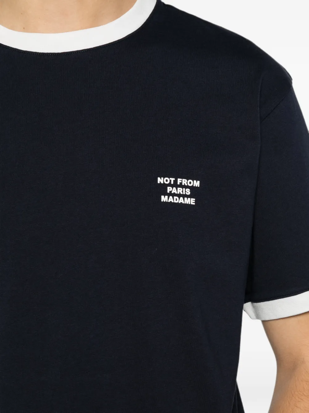Drôle De Monsieur T-shirt met logoprint Blauw