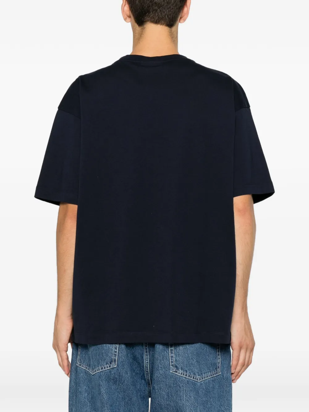 Drôle De Monsieur Bellissima T-shirt met geborduurd logo Blauw