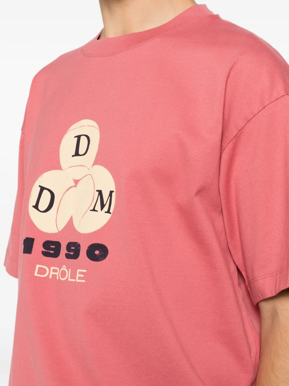 Drôle De Monsieur T-shirt met grafische print Roze