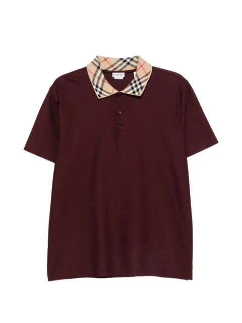 Burberry Check-collar polo shirt