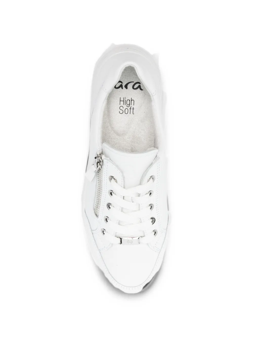 ARA Osaka leren sneakers met rits Wit