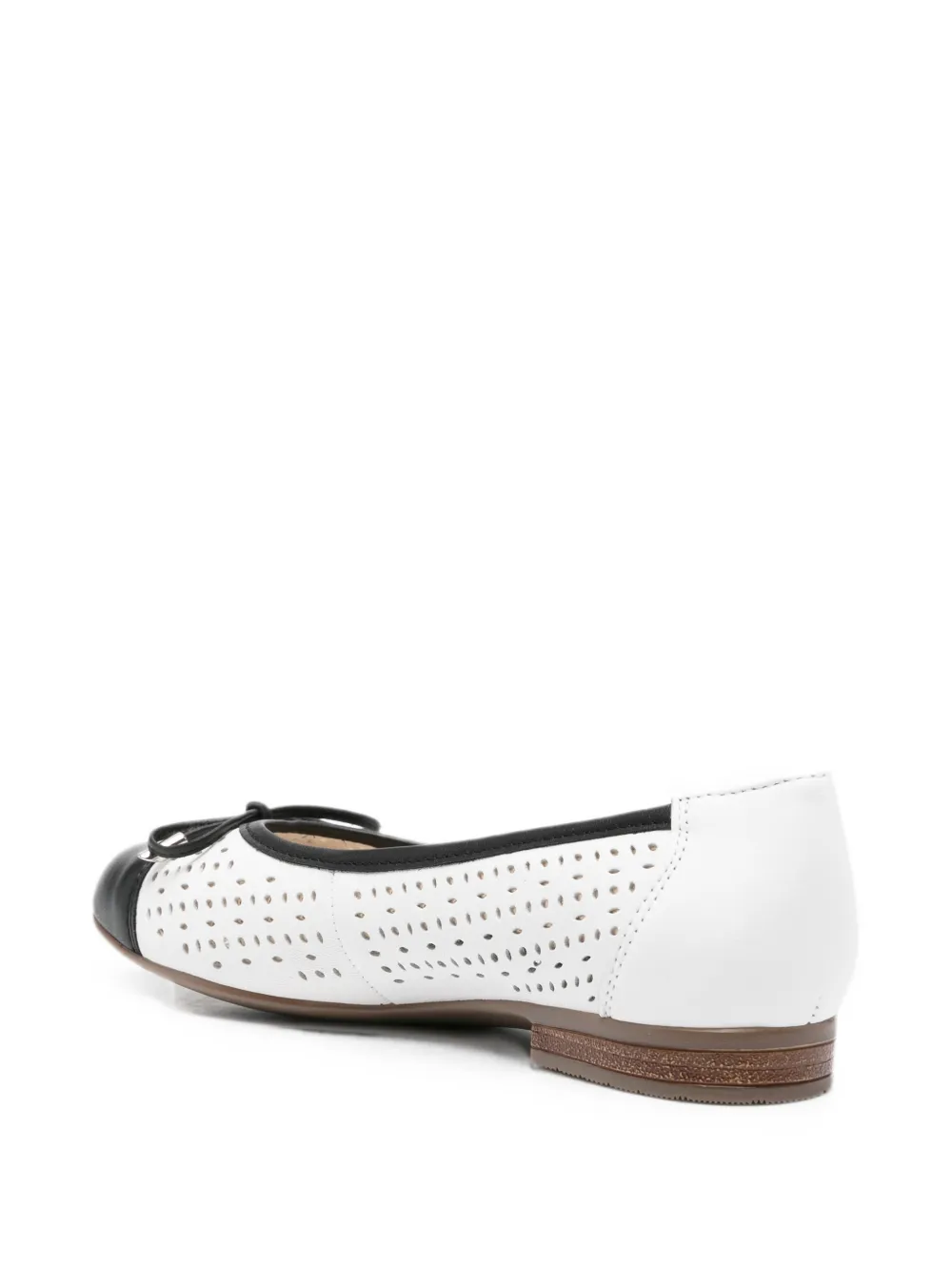 ARA Ballerina's met geperforeerd detail Wit